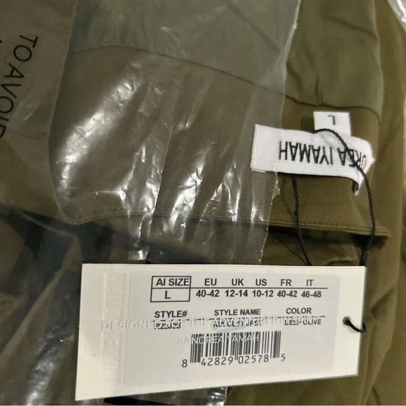Andrea Iyamah NIA Culotte Olive Green Hunter Green Jumpsuit NWT SIZE Large - Picture 3 of 4
